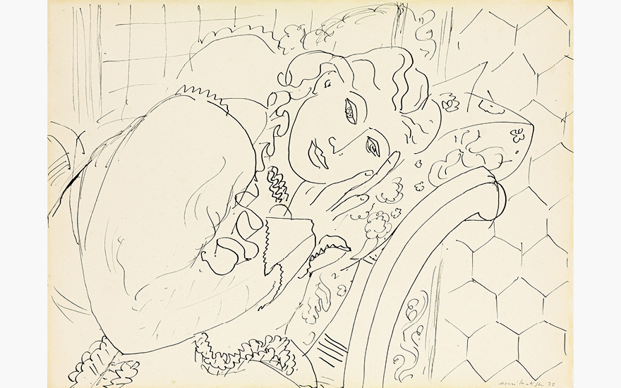 880x550 Henri Matisse Femme Se Reposant - Henri Matisse Drawings