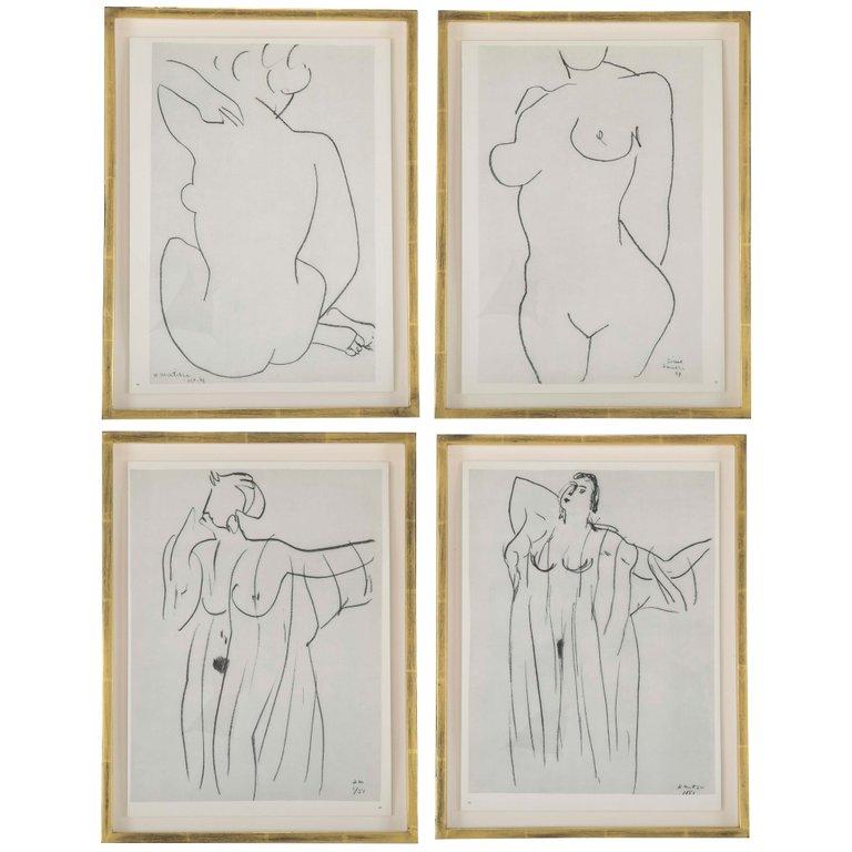 768x768 A Set Of Four Lithographs Of Drawings - Henri Matisse Drawings