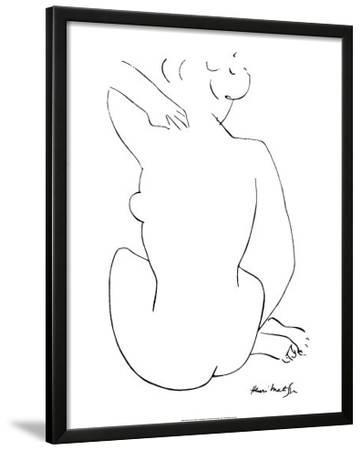 362x450 Black Sketch Framed Art Print - Henri Matisse Drawings