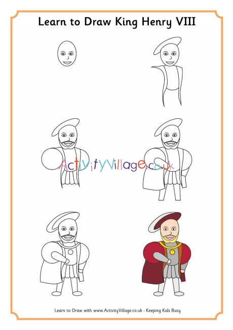460x650 Learn To Draw King Henry Viii - Henry Viii Drawing
