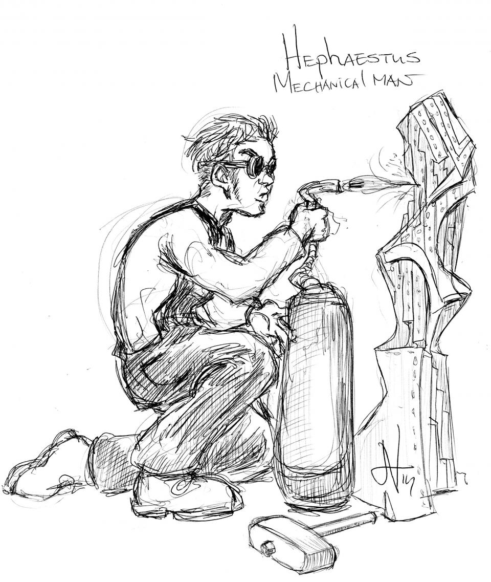 960x1137 Hephaestus Drawing Free Download - Hephaestus Drawing