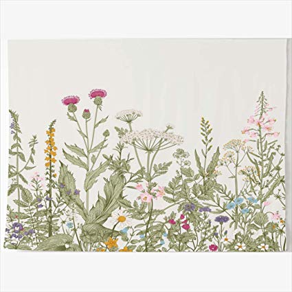 425x425 Alliucoo Tapestry Home Decor X Inches Retro - Herbs Drawing