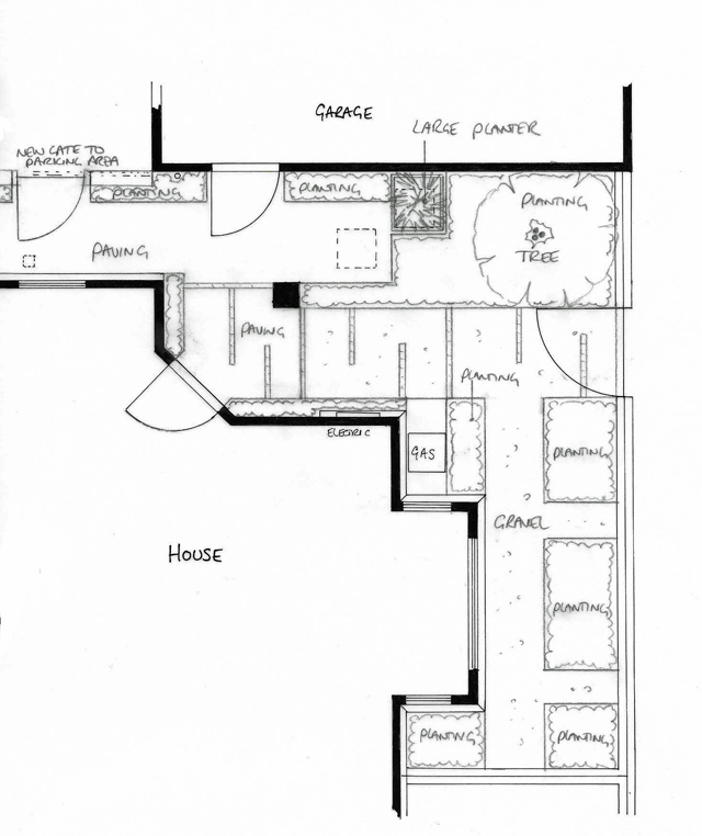 640x762 From The Drawing Board Concept Design Sketches For A Garden - Hereford Drawing