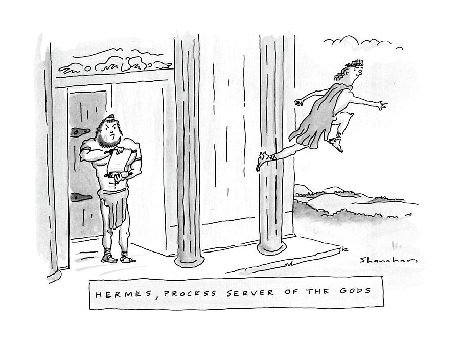 900x671 hermes, process server of the gods drawing - Hermes Drawing