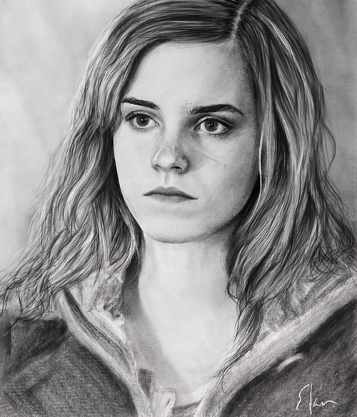500x584 Hermione Granger Drawing Uploaded - Hermione Drawing