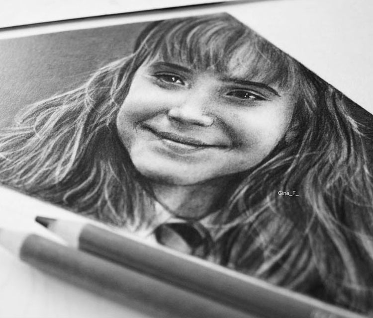750x640 Hermione Granger Pencil Drawing - Hermione Drawing