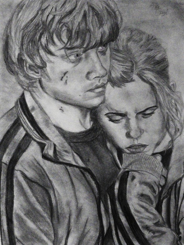 774x1032 Ron And Hermione Drawing Beautiful Image Drawing Skill - Hermione Drawing