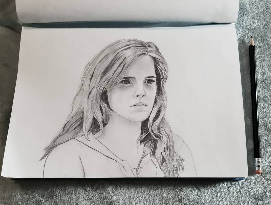 1080x817 attempted drawing hermione from the prisoner of azkaban today - Hermione Drawing