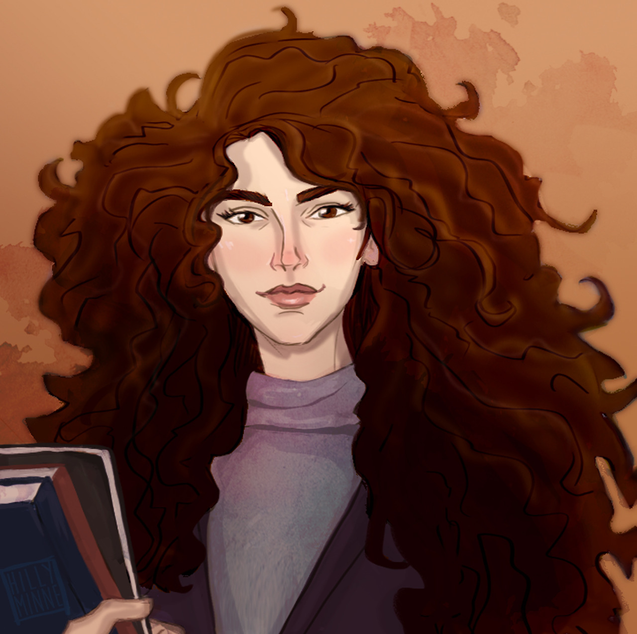 1280x1274 Hilly Minne Art Hermione Granger I Love Drawing Her Hair - Hermione Granger Drawing