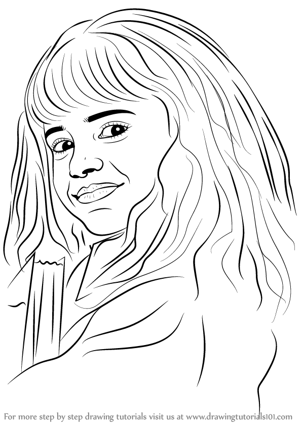 598x844 Learn How To Draw Hermione Granger From Harry Potter - Hermione Granger Drawing
