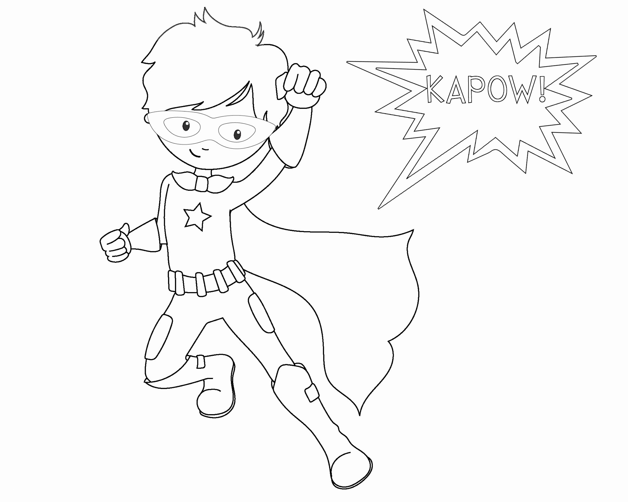 2000x1600 Superheroes Easy To Draw Superhero Coloring - Hero Drawing
