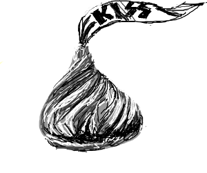 300x250 Kiss Band Get Their Own Hershey's Kisses Drawing - Hershey Kiss Line Drawing