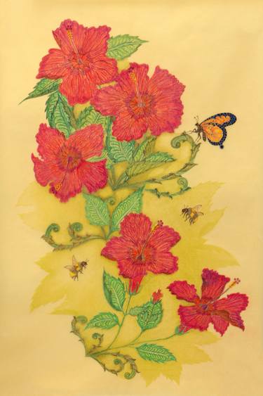 375x563 Hibiscus Drawing - Hibiscus Drawing