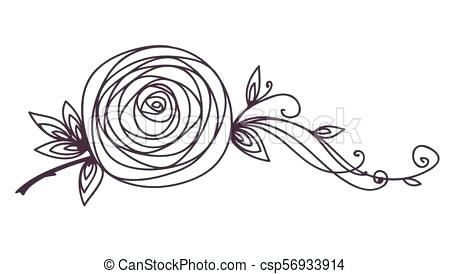 450x274 Flower Drawing Outline Stylized Flower Hand Drawing Hibiscus - Hibiscus Flower Line Drawing
