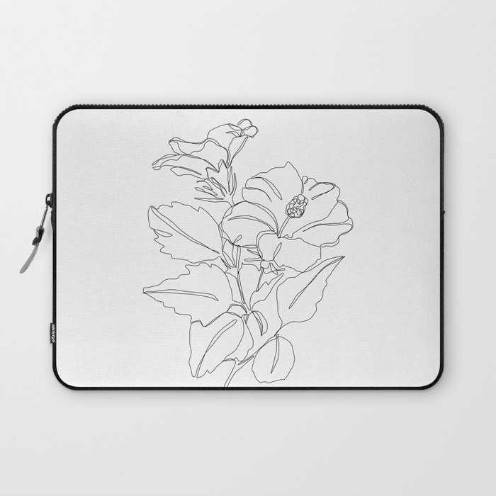 700x700 Floral One Line Drawing - Hibiscus Line Drawing