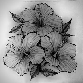Hibiscus Tattoo Drawing at PaintingValley.com | Explore collection of ...