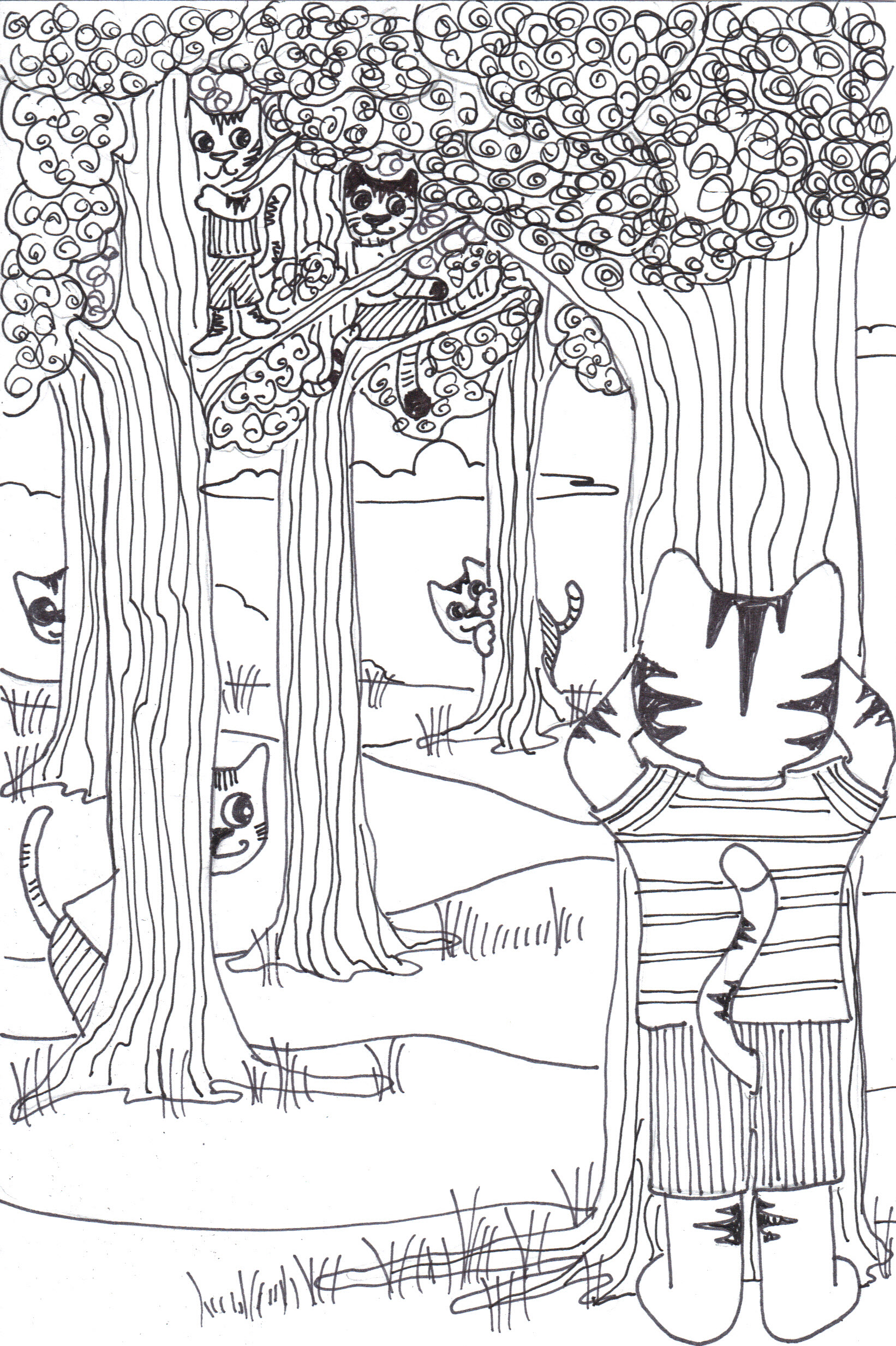 1642x2465 hide and seek what a cat! the crafty sisters - Hide Drawing