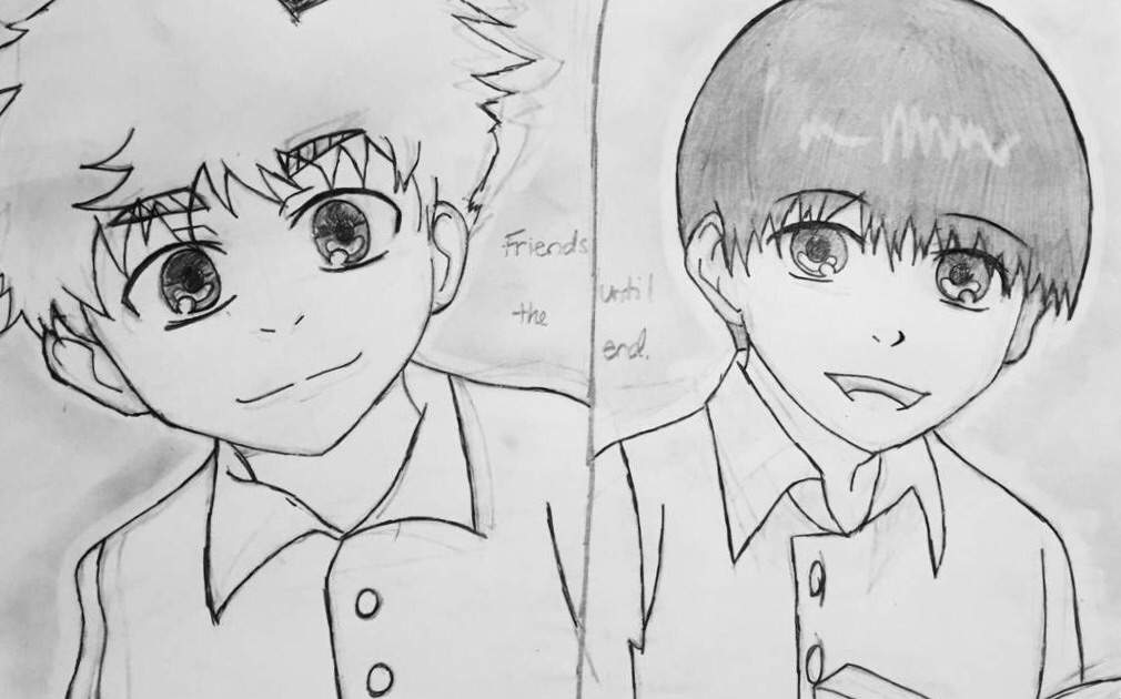 1010x630 New Drawing Young Kaneki And Hide Anime Amino - Hide Drawing