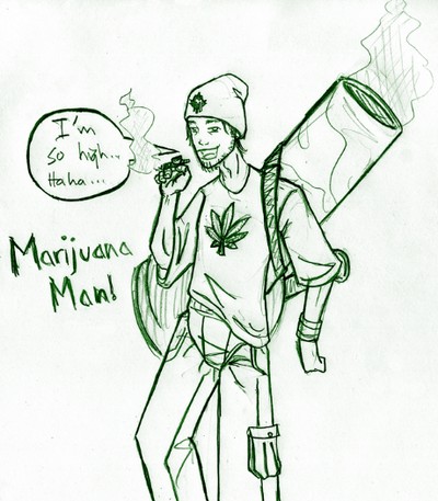 400x457 i'm so high marijuana man weed art memes - High Drawings