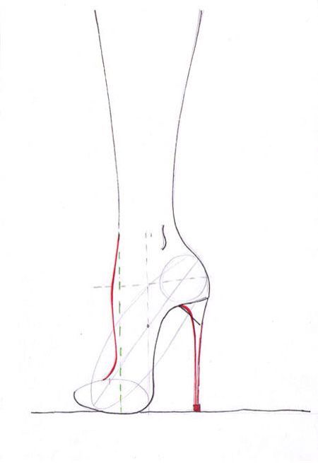 450x655 high heels drawing tutorial how to guidelines drawingpainting - High Heel Drawing Template