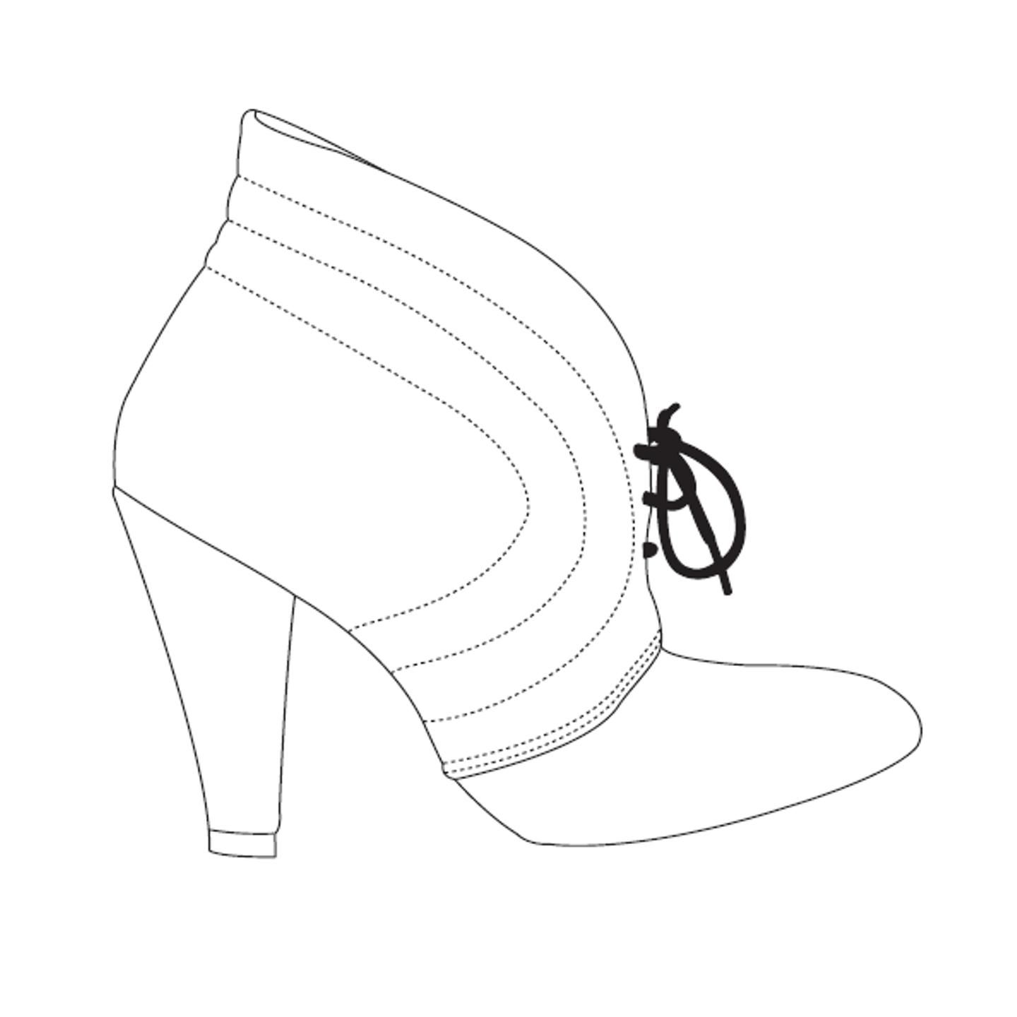 1440x1440 image for the resource lady's boot template art - High Heel Drawing Template