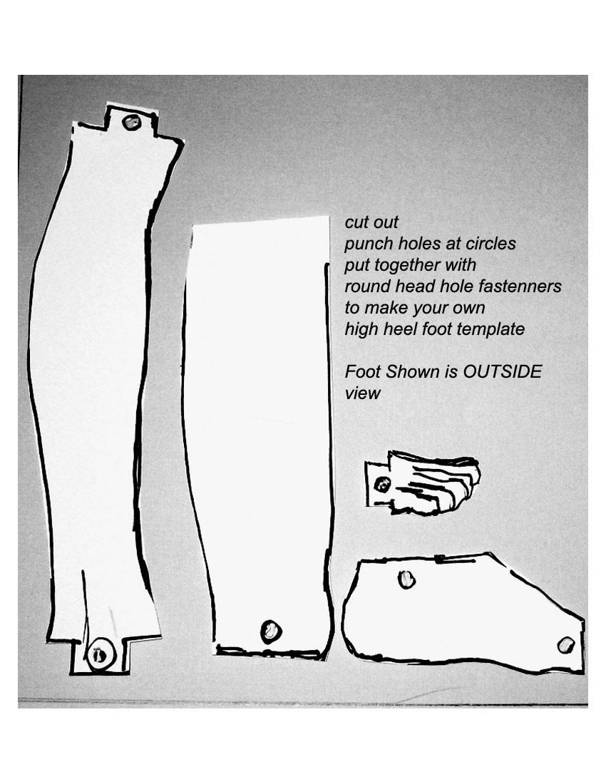 850x1100 drawing high heels - High Heel Drawing Template