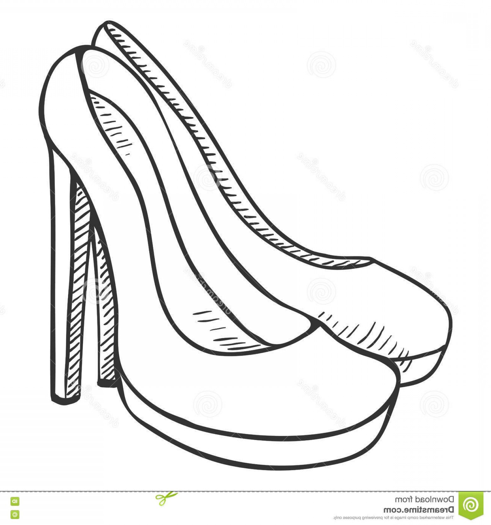 1560x1668 high heel drawing images - High Heel Shoe Drawing
