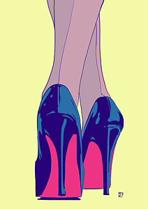 212x300 high heel shoes drawings fine art america - High Heel Shoe Drawing