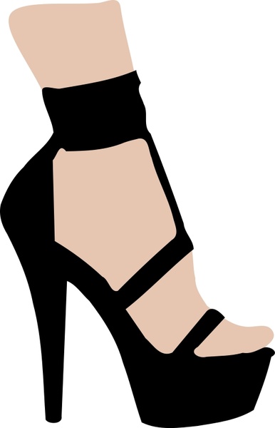 386x600 High Heeled Shoe Free Vector In Open Office Drawing - High Heel Shoe Drawing