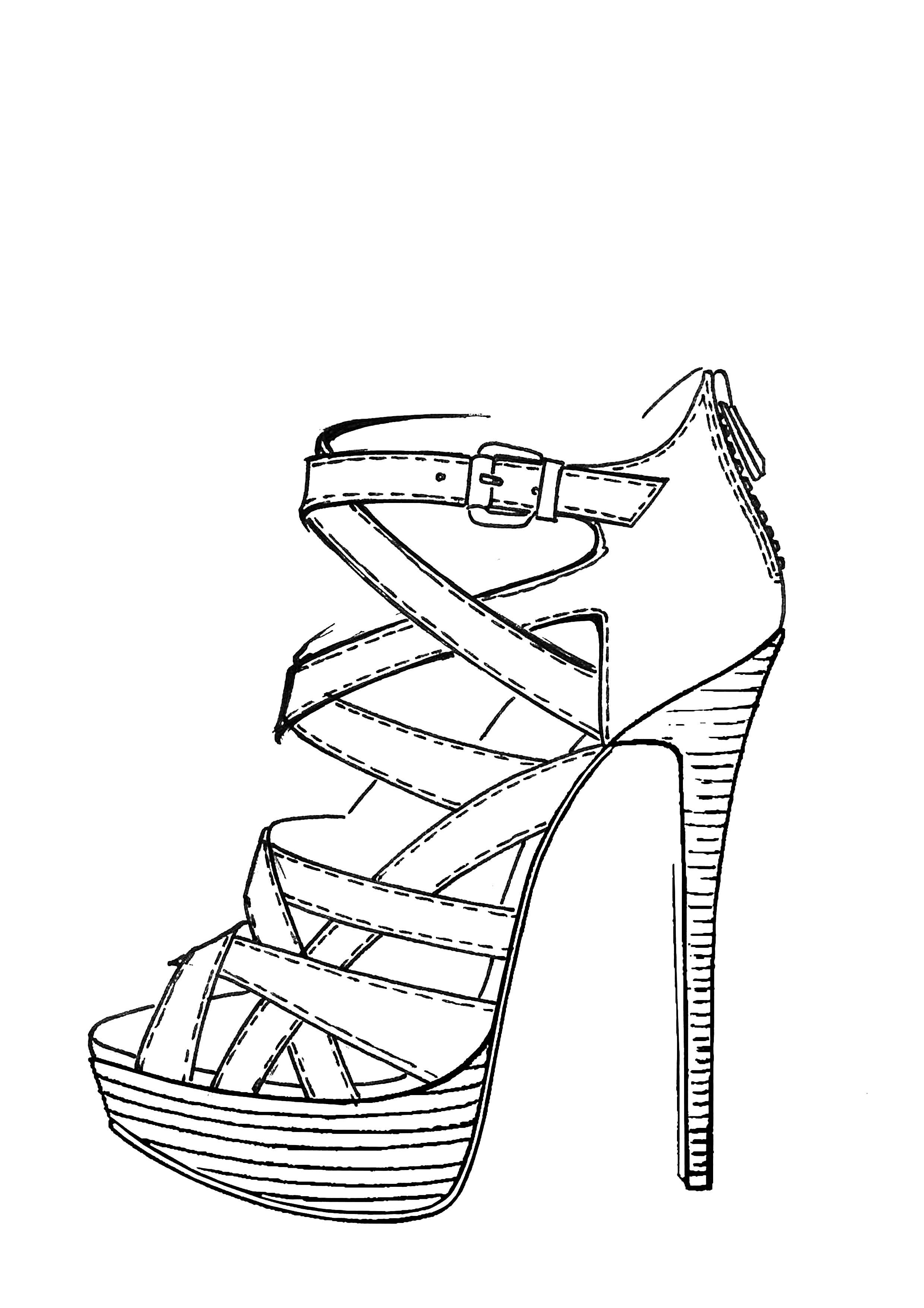 2480x3508 shoe tattoo tattoo in drawing high heels, shoe tattoos - High Heel Shoe Drawing