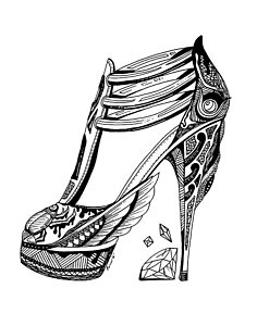236x300 Goddess Isis High Heel Drawing - High Heels Drawing