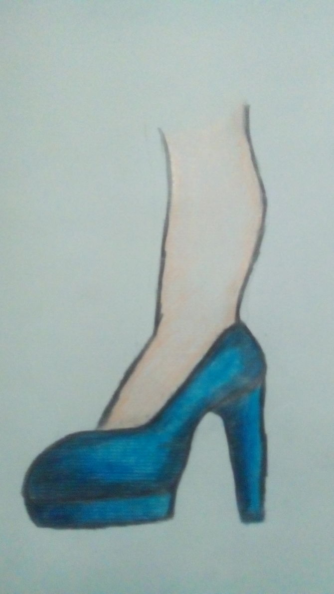 670x1191 How To Draw Heels Steps - High Heels Drawing