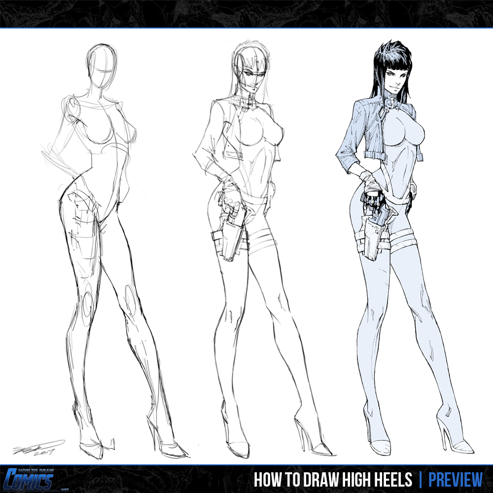 1000x1000 How To Draw High Heels - High Heels Drawing