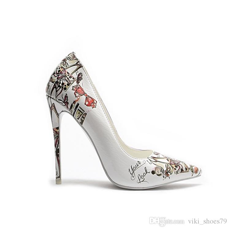 750x749 Newest Elegant Women Ladies Party Fashion Wild Pointed Toe Metal - High Heels Drawing