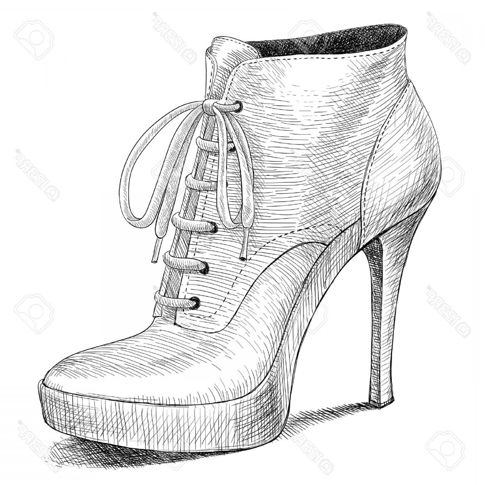 1560x1560 Pictures Of High Heel Shoes To Draw - High Heels Drawing