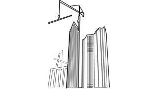 320x180 high rise building under construction line drawing sketch - High Rise Drawing