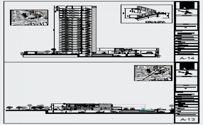 650x400 section design drawing of high rise building residential house - High Rise Drawing