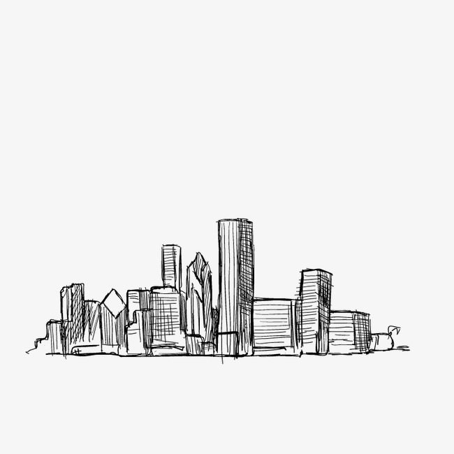 650x650 sketch a combination of high rise buildings, sketch vector, hand - High Rise Drawing