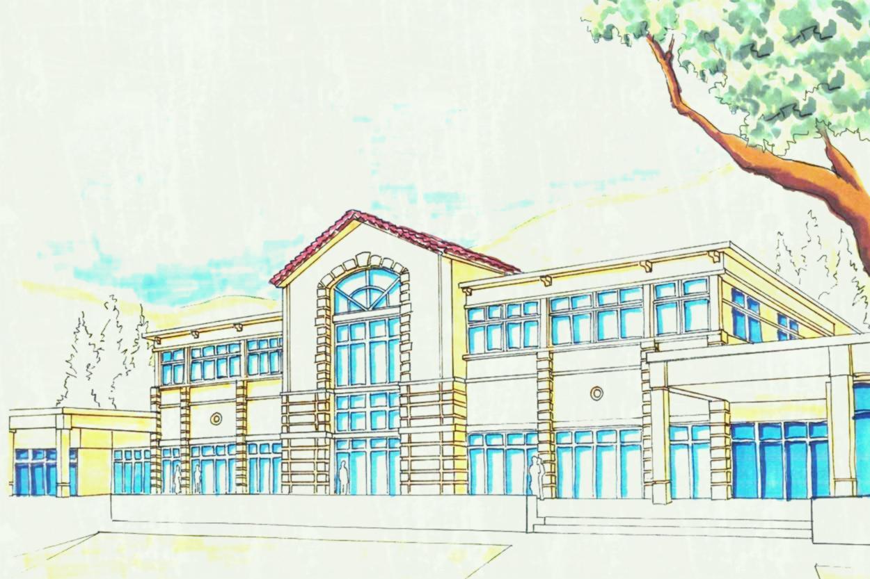 High School Building Drawing at PaintingValley.com ...