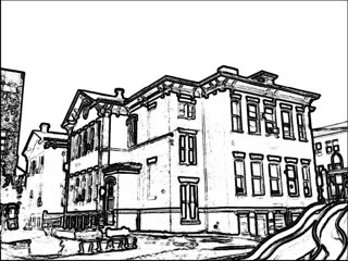 320x240 The Helpful Art Teacher Two Point Perspective - High School Building Drawing