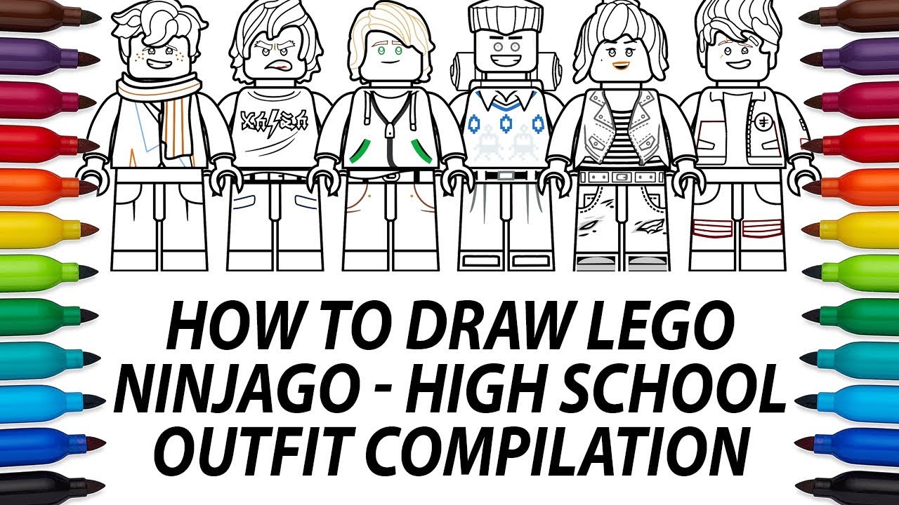 1280x720 How To Draw Lego Ninjago Movie Minifigures - High School Drawing