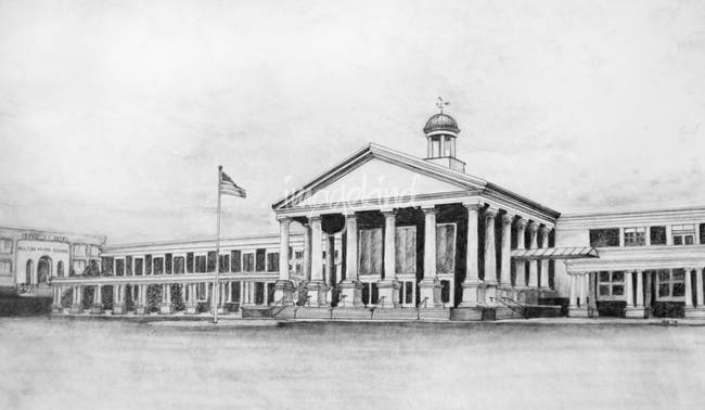 650x378 milton high school drawing with old milton - High School Drawing