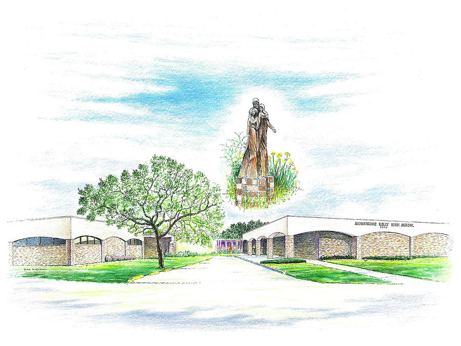 900x675 monsignor kelly catholic high school drawing - High School Drawing