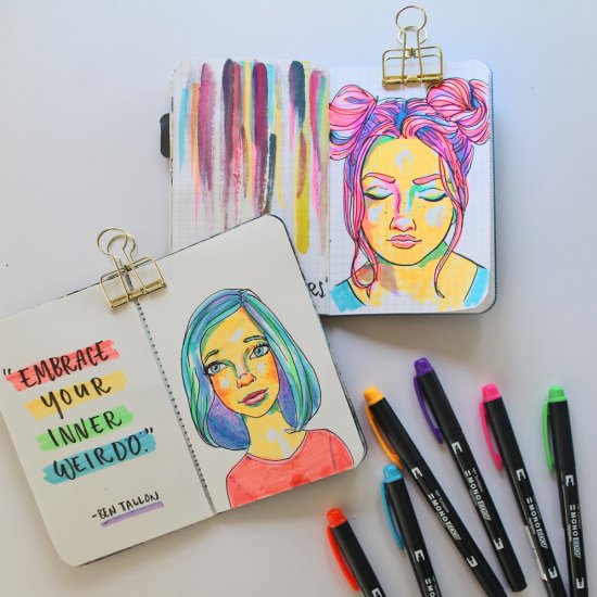 550x550 Diy Easy Highlighter Drawings Craftgawker - Highlighter Drawings