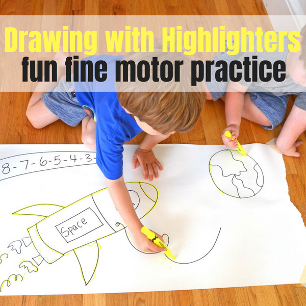 600x600 Fine Motor Highlighter Drawings Days With Grey - Highlighter Drawings