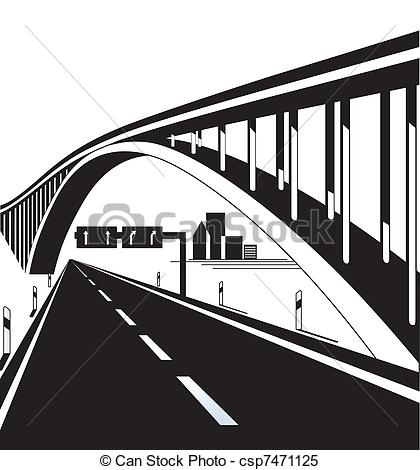 420x470 Highway Bridge - Highway Drawing
