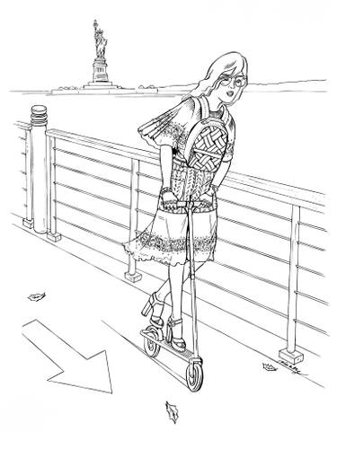 375x500 Along The Westside Highway Drawing - Highway Drawing