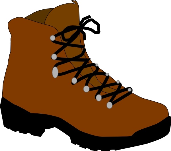 600x530 Hiking Boot Clip Art Free Vector In Open Office Drawing - Hiking Boots Drawing
