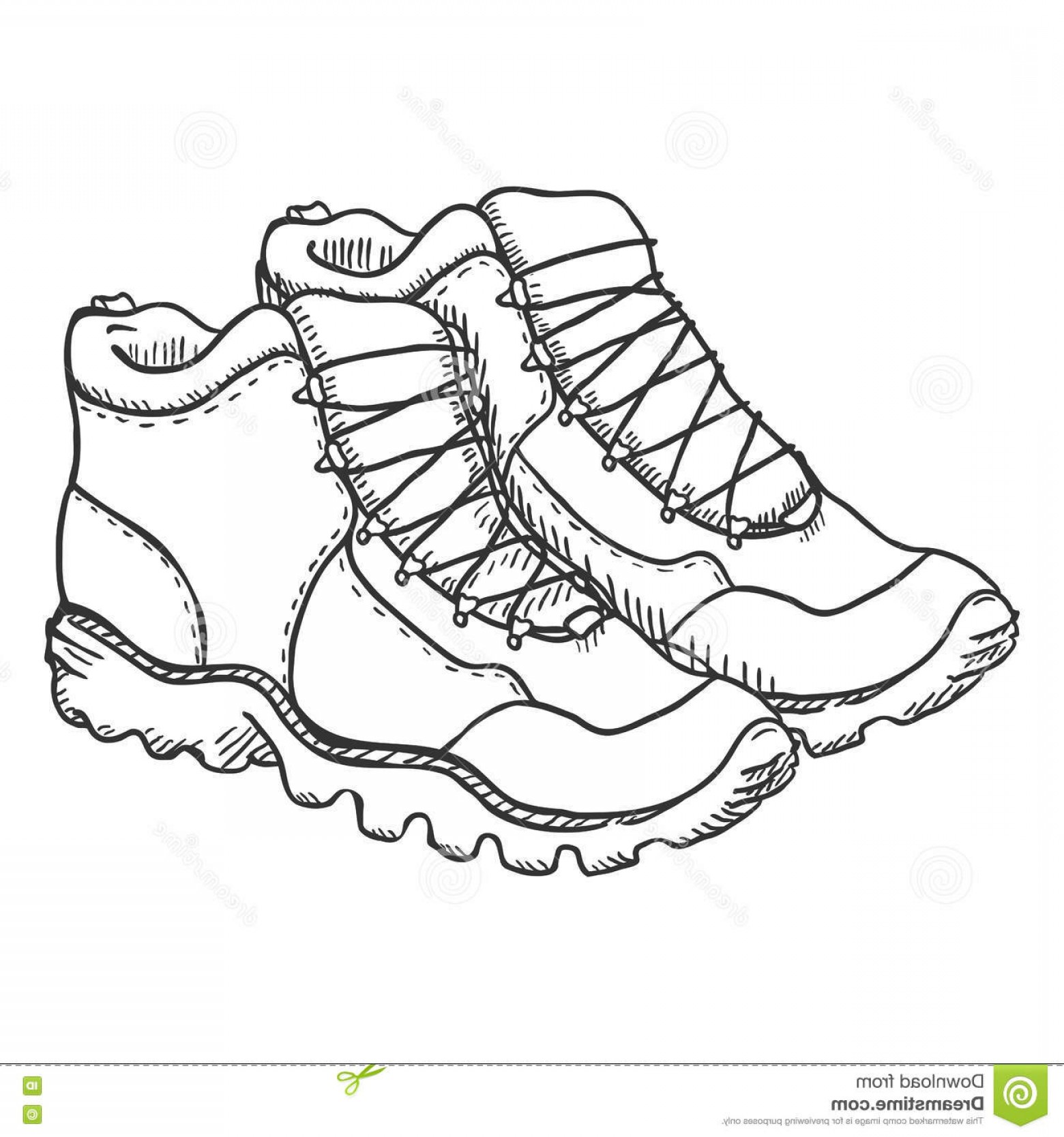 Hiking Boots Drawing at PaintingValley.com | Explore collection of ...