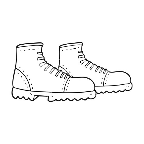Hiking Boots Drawing at PaintingValley.com | Explore collection of ...